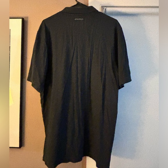 Eddie Bauer Polo Black Tall Large - Picture 2 of 3